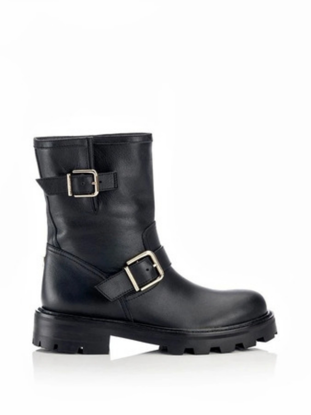 Jimmy Choo Youth II Black Leather Biker Boot